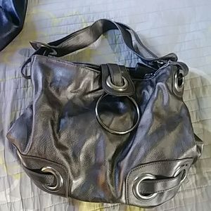 Big Buddha Brown Metallic Large Purse